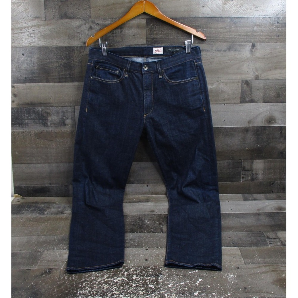 Rag & Bone Jeans Mens 32x32 Dark Indigo Raw Denim Kaihara Made USA Stretch